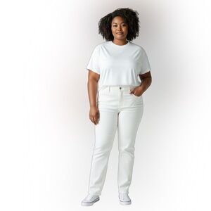 Denim 24/7 Women's Crisp White Ankle Jeans